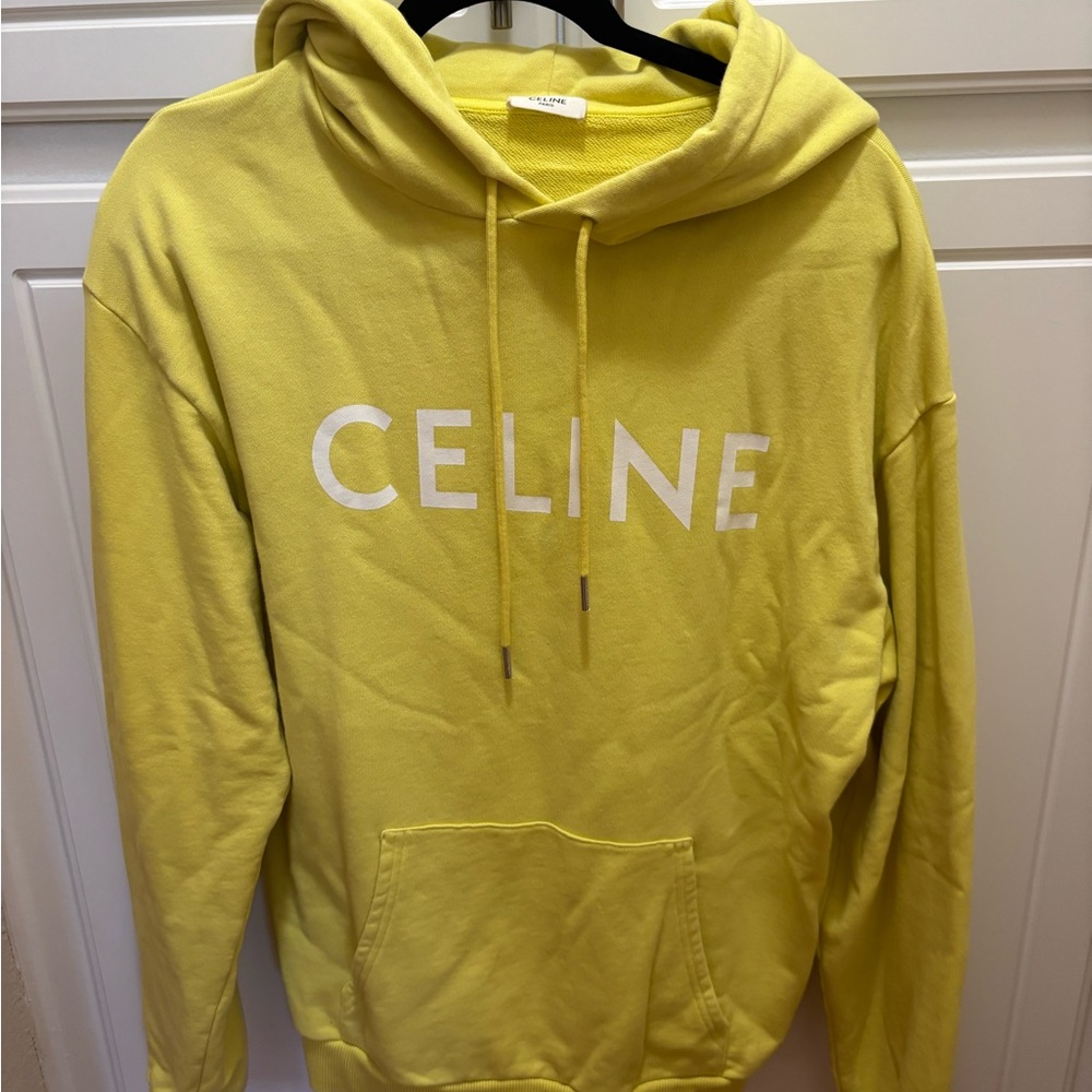 Celine Men's Hoodie in Vibrant Yellow